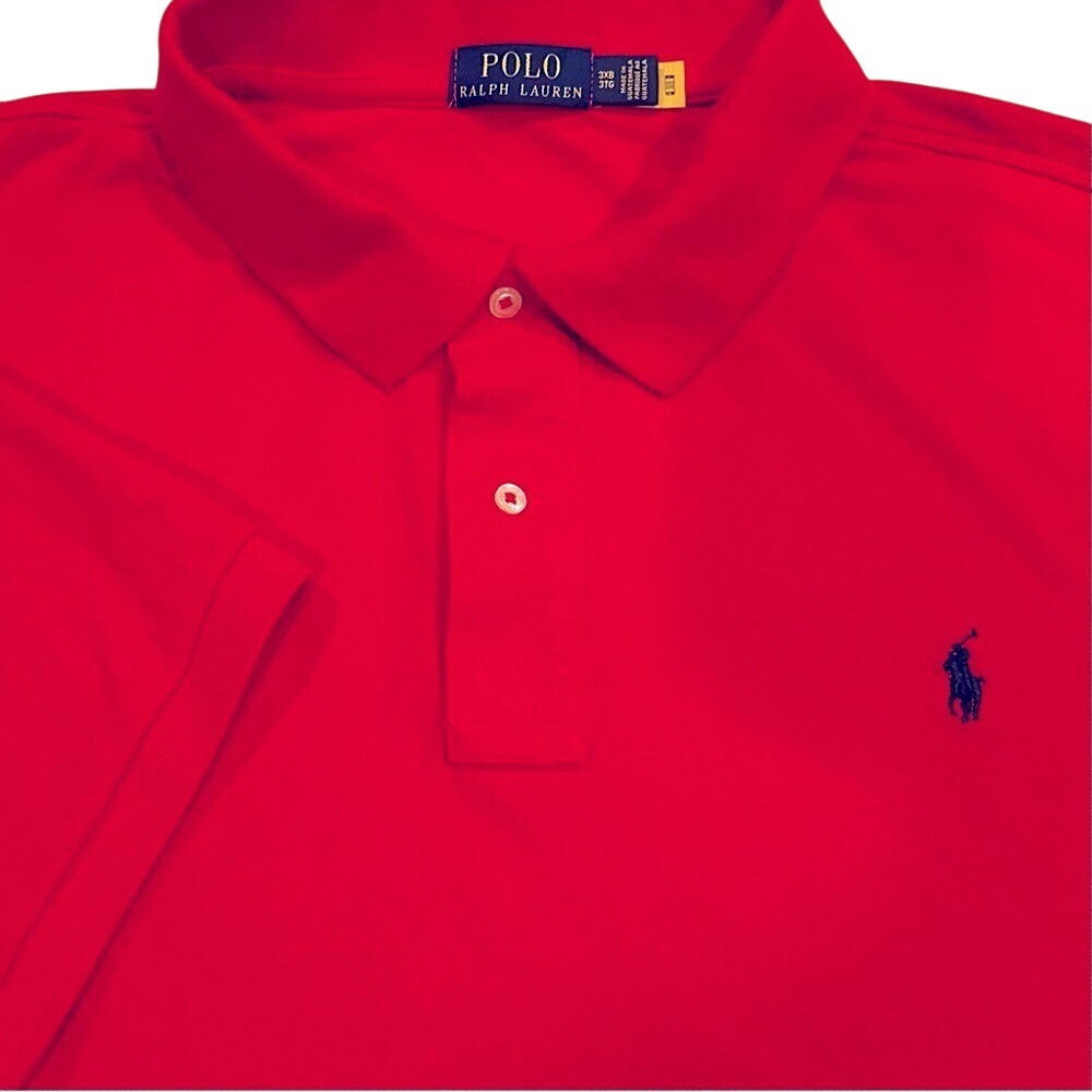 Polo Ralph Lauren Cotton Polo Shirt Men's 3XB Red Preppy Classic Country Club